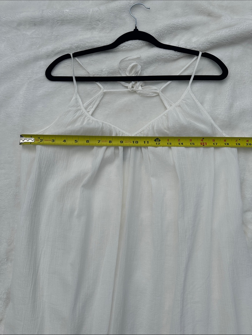 GAP Lightweight White Cotton Spaghetti-Strap Maxi Dress Sz M Feminine Flattering - Picture 8 of 13